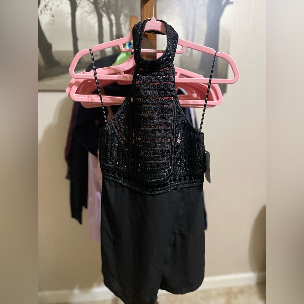 Nordstrom Black Textured Dress